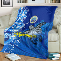 Micronesia Sea Turtle Blanket Federated States Of Micronesia Tribal Floral Pattern
