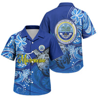 Micronesia Sea Turtle Family Matching Mermaid Dress and Hawaiian Shirt Federated States Of Micronesia Tribal Floral Pattern