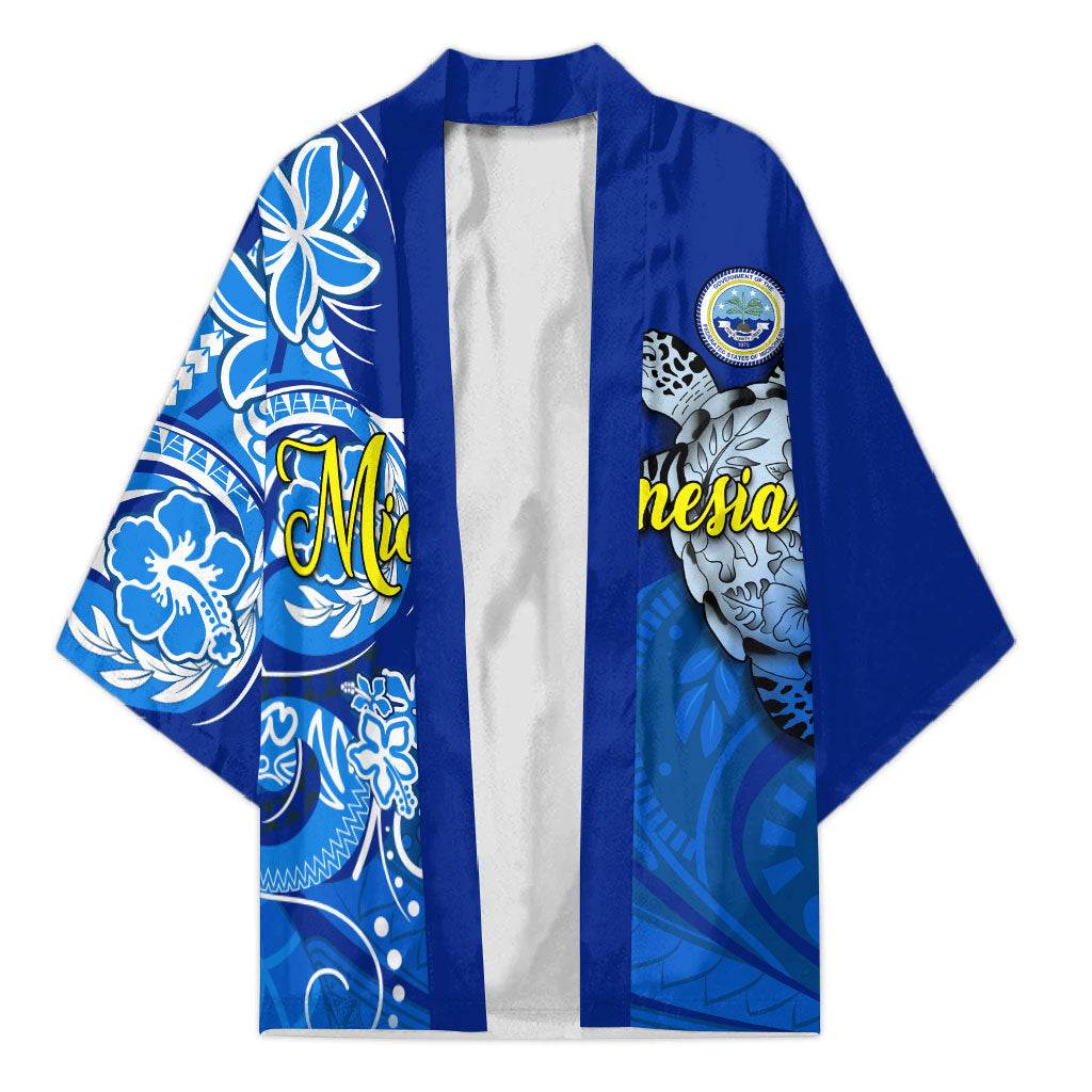 Micronesia Sea Turtle Kimono Federated States Of Micronesia Tribal Floral Pattern