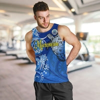 Micronesia Sea Turtle Men Tank Top Federated States Of Micronesia Tribal Floral Pattern