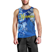 Micronesia Sea Turtle Men Tank Top Federated States Of Micronesia Tribal Floral Pattern