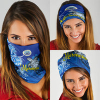 Micronesia Sea Turtle Neck Gaiter Federated States Of Micronesia Tribal Floral Pattern