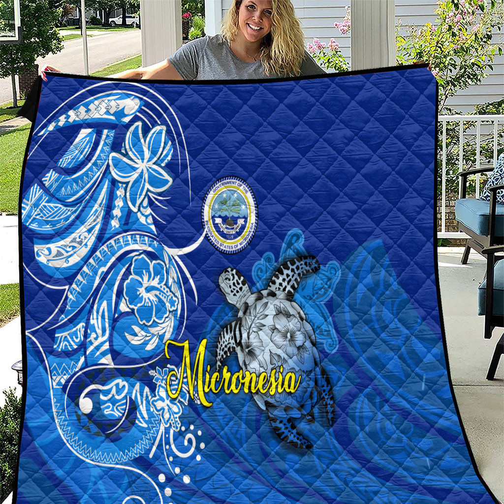 Micronesia Sea Turtle Quilt Federated States Of Micronesia Tribal Floral Pattern