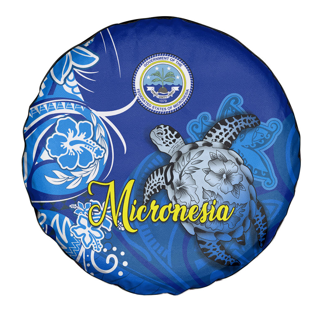 Micronesia Sea Turtle Spare Tire Cover Federated States Of Micronesia Tribal Floral Pattern