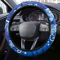 Micronesia Sea Turtle Steering Wheel Cover Federated States Of Micronesia Tribal Floral Pattern