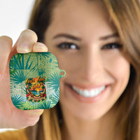 Personalized Polynesia 50th Birthday AirPods Case Vintage Hawaiian Floral Ukulele Tropical Sunset Art TS04 - Polynesian Pride