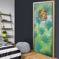 Personalized Polynesia 50th Birthday Door Cover Vintage Hawaiian Floral Ukulele Tropical Sunset Art TS04 - Polynesian Pride