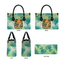 Personalized Polynesia 50th Birthday Leather Bag Vintage Hawaiian Floral Ukulele Tropical Sunset Art TS04 - Polynesian Pride
