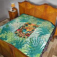 Personalized Polynesia 50th Birthday Quilt Vintage Hawaiian Floral Ukulele Tropical Sunset Art TS04 - Polynesian Pride