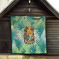 Personalized Polynesia 50th Birthday Quilt Vintage Hawaiian Floral Ukulele Tropical Sunset Art TS04 - Polynesian Pride