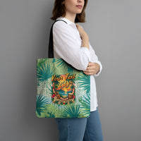 Personalized Polynesia 50th Birthday Tote Bag Vintage Hawaiian Floral Ukulele Tropical Sunset Art TS04 - Polynesian Pride