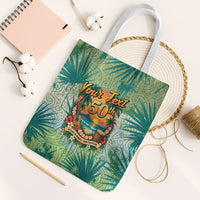 Personalized Polynesia 50th Birthday Tote Bag Vintage Hawaiian Floral Ukulele Tropical Sunset Art TS04 White Strap One Size Green - Polynesian Pride