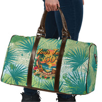 Personalized Polynesia 50th Birthday Travel Bag Vintage Hawaiian Floral Ukulele Tropical Sunset Art TS04 - Polynesian Pride