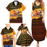 Tropical Christmas In July Santa Claus Family Matching Summer Maxi Dress and Hawaiian Shirt Festive Hawaiian With Beach Reindeer Sleigh TS04 - Polynesian Pride