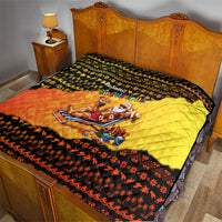 Tropical Christmas In July Santa Claus Quilt Festive Hawaiian With Beach Reindeer Sleigh