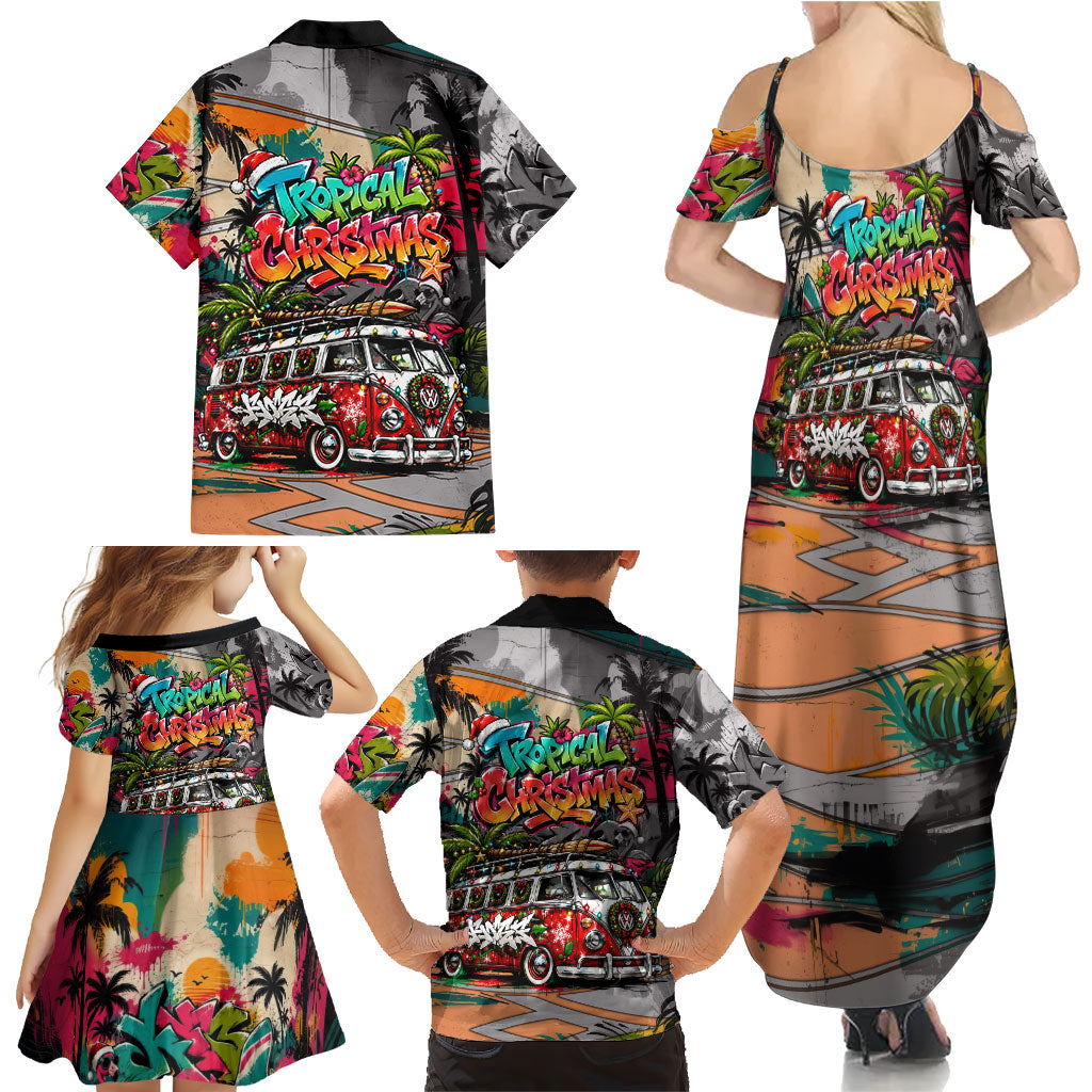 Tropical Christmas In July Candy Cane Surf Family Matching Summer Maxi Dress and Hawaiian Shirt Vibrant Street Art Beach Graffiti Graphic TS04 - Polynesian Pride