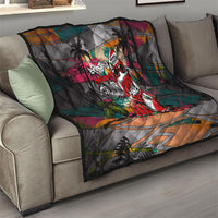 Tropical Christmas In July Candy Cane Surf Quilt Vibrant Street Art Beach Graffiti Graphic