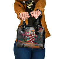 Tropical Christmas In July Candy Cane Surf Shoulder Handbag Vibrant Street Art Beach Graffiti Graphic