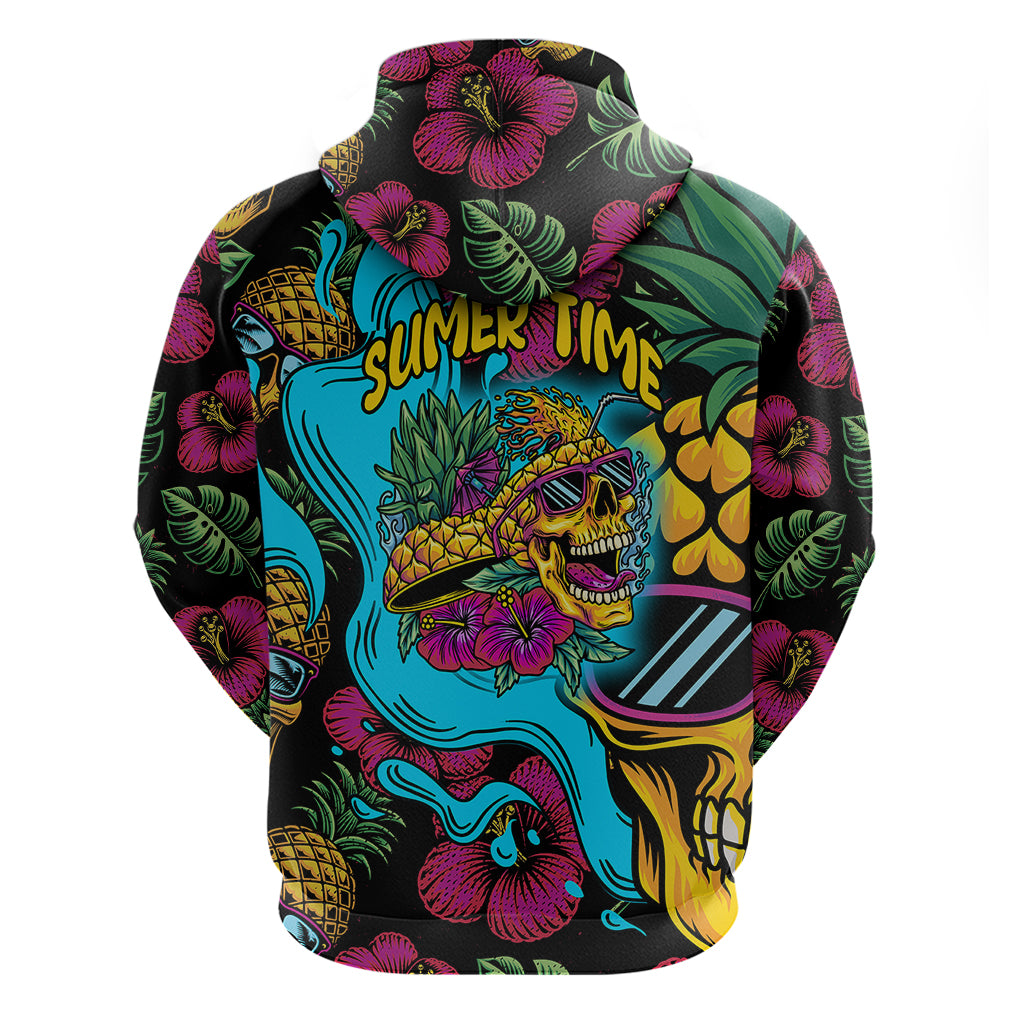 Pineapple Skull Hoodie Sumer Time TS04 Multicolor - Polynesian Pride