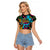 Pineapple Skull Raglan Cropped T Shirt Sumer Time TS04 - Polynesian Pride