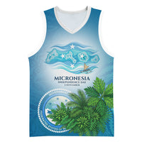 Micronesia Independence Day Basketball Jersey FSM Patriotic Pacific Island Nan Madol Ruins Seabird Tropical