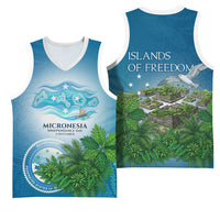 Micronesia Independence Day Basketball Jersey FSM Patriotic Pacific Island Nan Madol Ruins Seabird Tropical