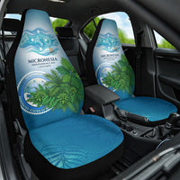 Micronesia Independence Day Car Seat Cover FSM Patriotic Pacific Island Nan Madol Ruins Seabird Tropical