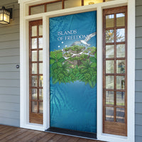 Micronesia Independence Day Door Cover FSM Patriotic Pacific Island Nan Madol Ruins Seabird Tropical