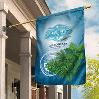 Micronesia Independence Day Garden Flag FSM Patriotic Pacific Island Nan Madol Ruins Seabird Tropical