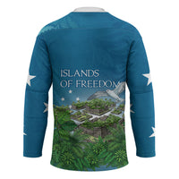 Micronesia Independence Day Hockey Jersey FSM Patriotic Pacific Island Nan Madol Ruins Seabird Tropical