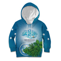 Micronesia Independence Day Kid Hoodie FSM Patriotic Pacific Island Nan Madol Ruins Seabird Tropical