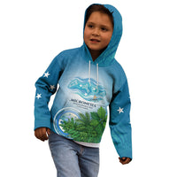 Micronesia Independence Day Kid Hoodie FSM Patriotic Pacific Island Nan Madol Ruins Seabird Tropical