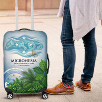 Micronesia Independence Day Luggage Cover FSM Patriotic Pacific Island Nan Madol Ruins Seabird Tropical