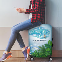 Micronesia Independence Day Luggage Cover FSM Patriotic Pacific Island Nan Madol Ruins Seabird Tropical