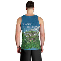 Micronesia Independence Day Men Tank Top FSM Patriotic Pacific Island Nan Madol Ruins Seabird Tropical