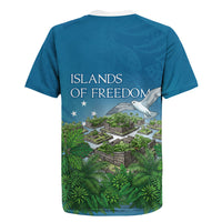 Micronesia Independence Day Rugby Jersey FSM Patriotic Pacific Island Nan Madol Ruins Seabird Tropical
