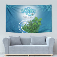Micronesia Independence Day Tapestry FSM Patriotic Pacific Island Nan Madol Ruins Seabird Tropical