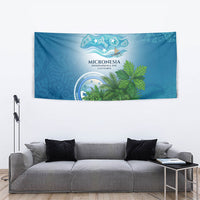 Micronesia Independence Day Tapestry FSM Patriotic Pacific Island Nan Madol Ruins Seabird Tropical