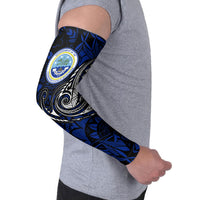 Micronesia Independence Day FSM Arm Sleeves Tribal Tattoo Pattern Flag Seal Heritage TS04 - Polynesian Pride
