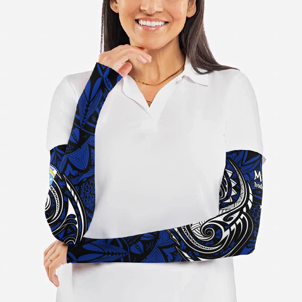 Micronesia Independence Day FSM Arm Sleeves Tribal Tattoo Pattern Flag Seal Heritage TS04 - Polynesian Pride