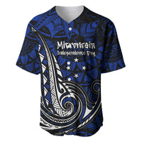 Micronesia Independence Day FSM Baseball Jersey Tribal Tattoo Pattern Flag Seal Heritage