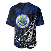 Micronesia Independence Day FSM Baseball Jersey Tribal Tattoo Pattern Flag Seal Heritage