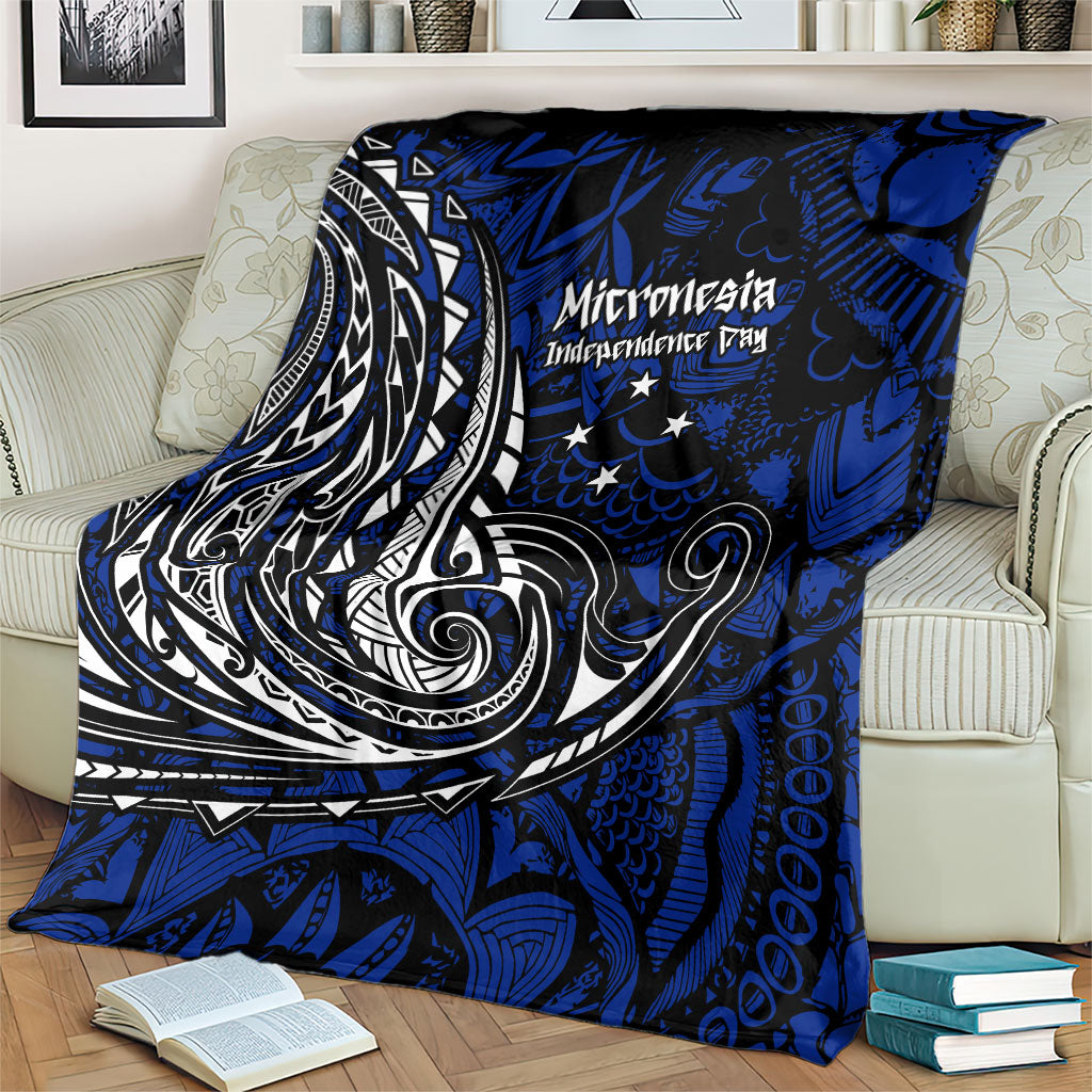 Micronesia Independence Day FSM Blanket Tribal Tattoo Pattern Flag Seal Heritage