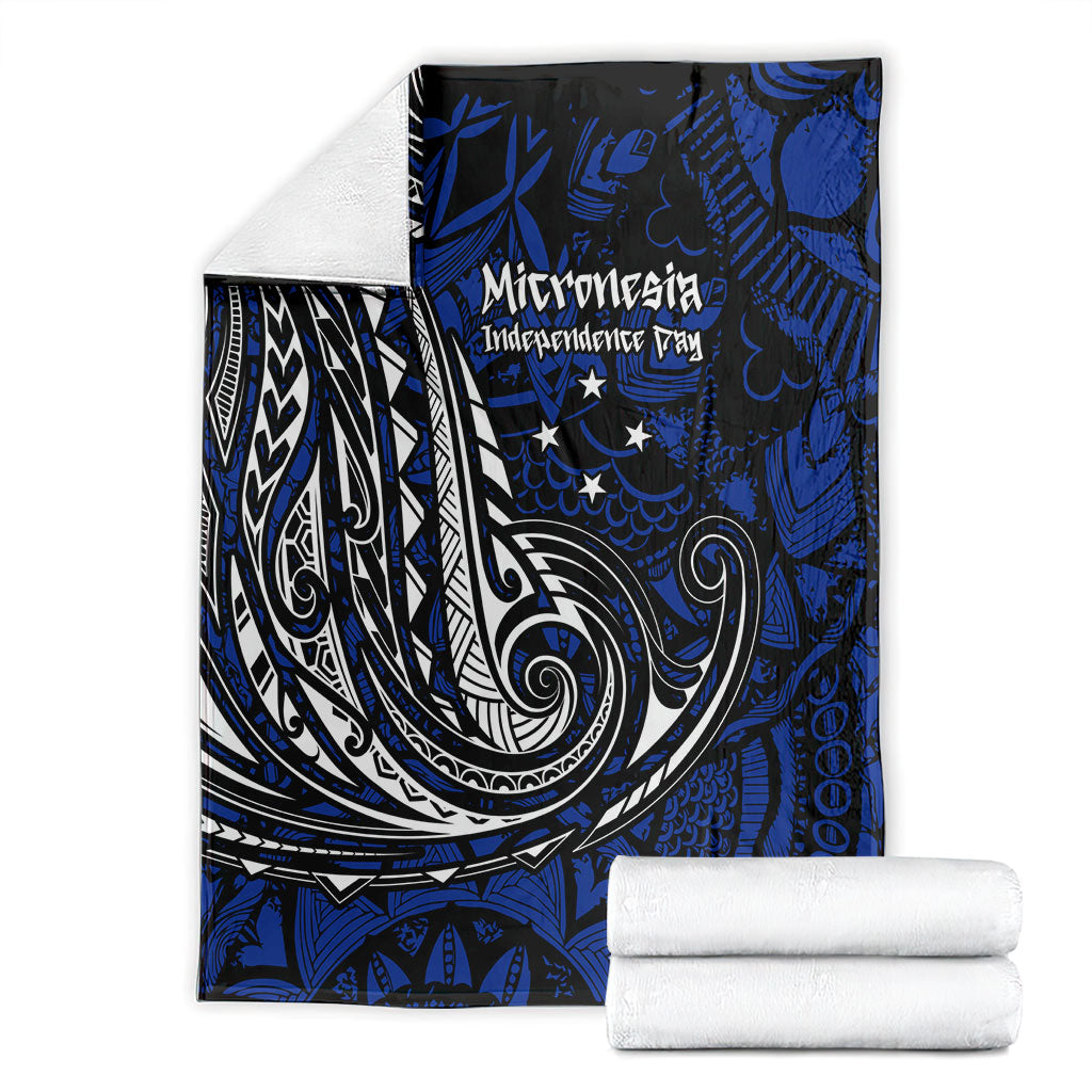 Micronesia Independence Day FSM Blanket Tribal Tattoo Pattern Flag Seal Heritage
