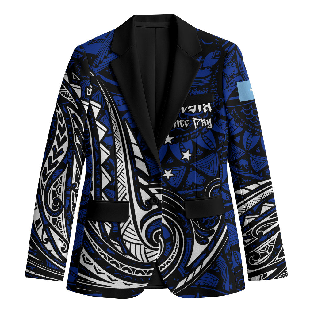 Micronesia Independence Day FSM Blazer Tribal Tattoo Pattern Flag Seal Heritage