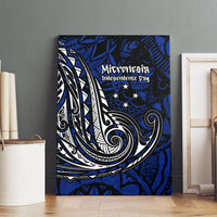 Micronesia Independence Day FSM Canvas Wall Art Tribal Tattoo Pattern Flag Seal Heritage TS04 - Polynesian Pride