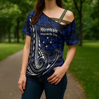Micronesia Independence Day FSM Cross Shoulder Shirt Tribal Tattoo Pattern Flag Seal Heritage