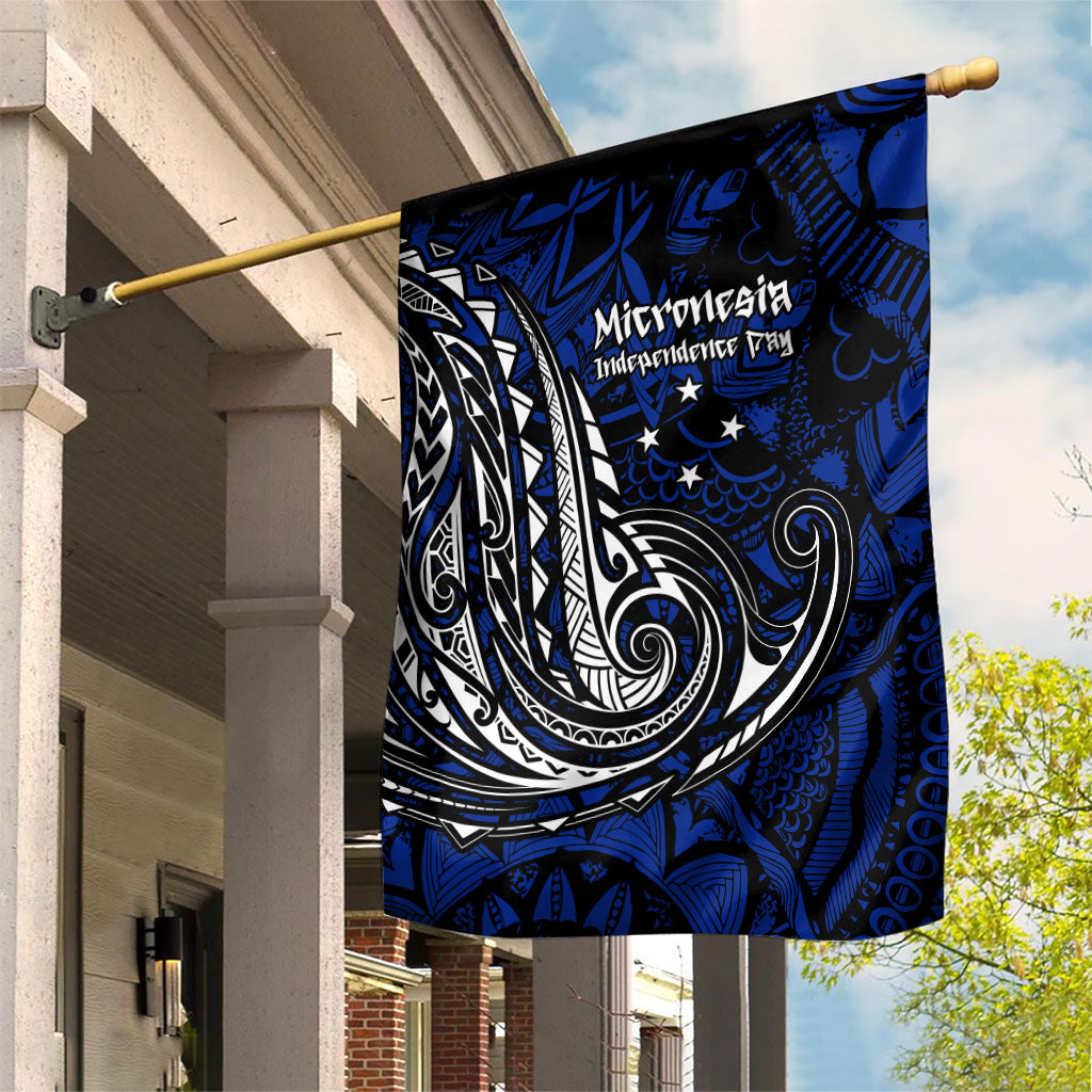 Micronesia Independence Day FSM Garden Flag Tribal Tattoo Pattern Flag Seal Heritage