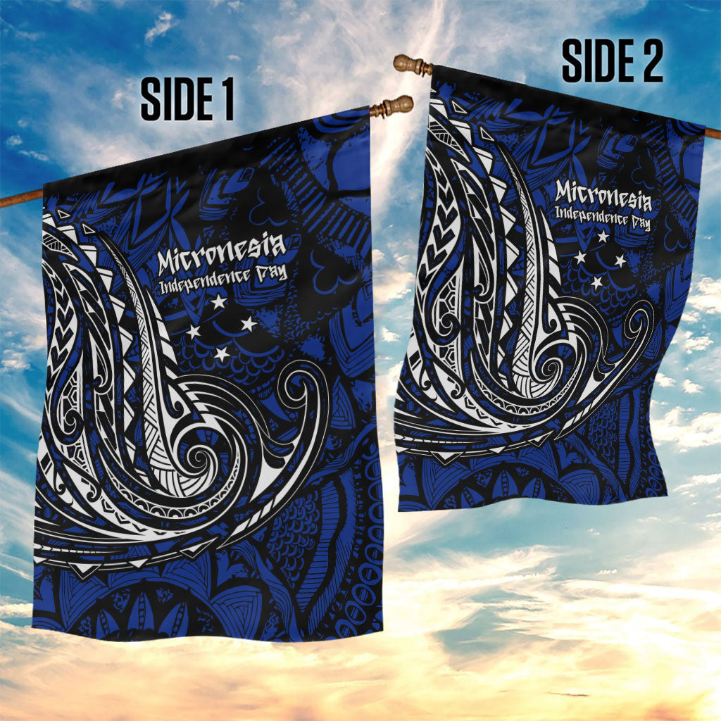 Micronesia Independence Day FSM Garden Flag Tribal Tattoo Pattern Flag Seal Heritage
