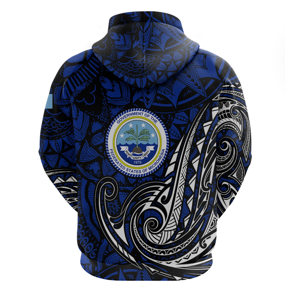 Micronesia Independence Day FSM Hoodie Tribal Tattoo Pattern Flag Seal Heritage